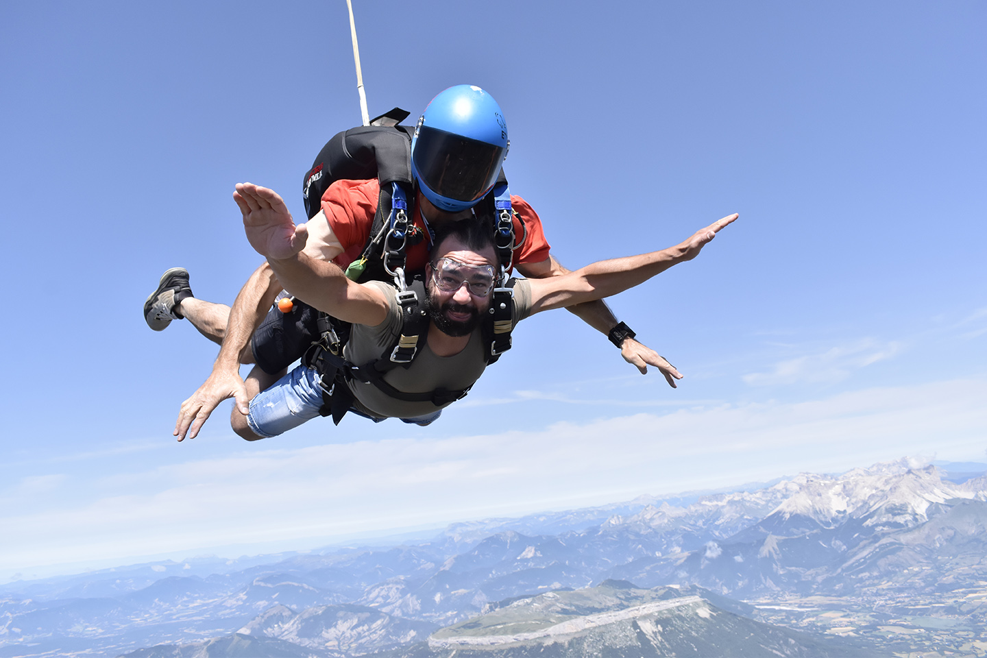 Saut en parachute avec vidéo